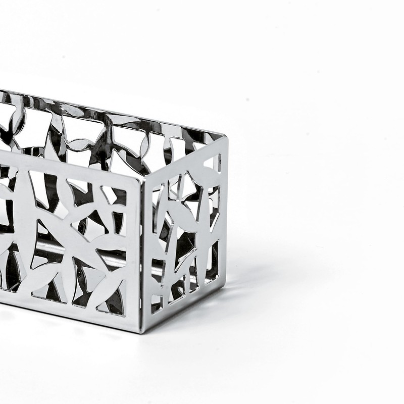 Alessi Cactus. Tee/Zucker Tasche Halter (msa29), Silber