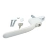 FAB & FIX L/H Swept 40mm White Conoisseur Handle