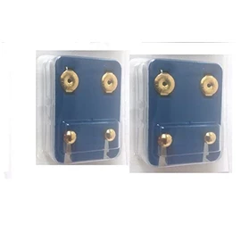 Mytoptrendz® Set of 2 Pair Piercing Sterilized Stud Earring 24ct Yellow Gold Plated Ball