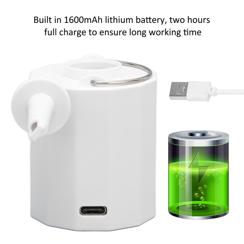 Electric Air Pump 1600mAh Battery Powered 3.5Kpa Quick Fill Mini
