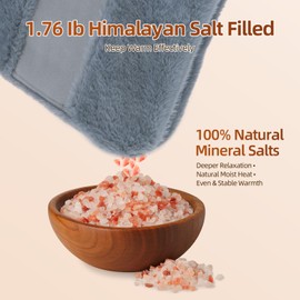 Comfytemp Himalayan Salt Weighted Heating Pad, Natural Moist Heating Pad for Back & Abdomen Comfort, Large Heated Pads for Women Men Mom Dad, 12"×24", FSA Eligible HSA，Electric Heat Warm with Auto-Off