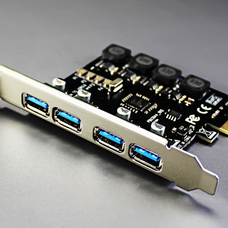 GLOTRENDS U3044 4-Port USB 3.0 PCIe Expansion Board, Compatible with