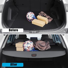 D-Lumina RAV-4 Retractable Cargo Cover - Compatible with Toyota RAV4 2019 2020 2021 2022 2023 2024 2025 - Anti-Theft Rear Trunk Security Shade Protector, Canvas