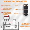 HUAREW Pack of 5 Rocker Switch Illuminated Red ON/OFF SPST