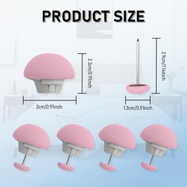 RYHHH 4 PCS Mushroom Duvet Clips, Duvet Clips To Keep Duvet In Place,Non-Slip Duvet Cover Clips,Duvet Snap Fasteners,To Keep Duvet In Place,For Blanket Bed Sheet, Bedding Accessories (Pink)