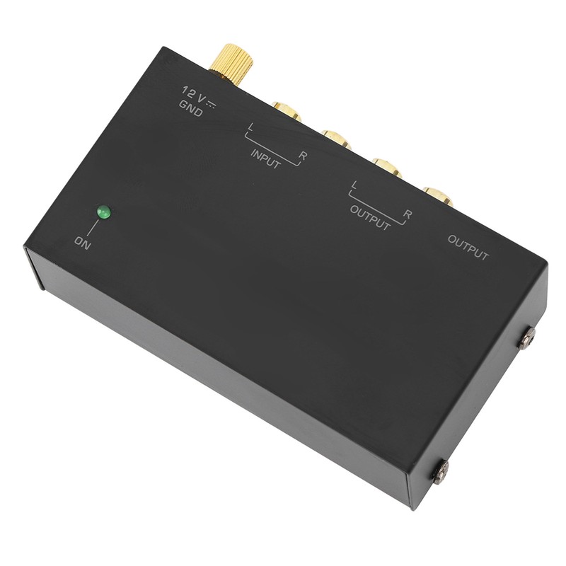 Phono Preamplifier AC Metal 100‑240V Sound Record Player Preamplifier for