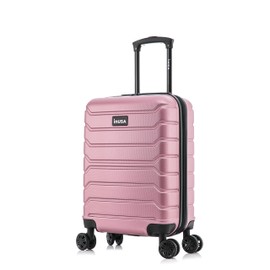 InUSA TREND Luggage with Spinner Wheels | Durable Lightweight Hardshell Suitcase, Travel bag with Handle and Trolley, 20-Inch Carry On Small Luggage | Rose Gold