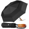 Lejorain 54inch Large Umbrella Auto Open Close with Folding Golf