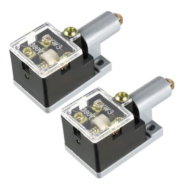 uxcell 2PCS LXW3-N 1NO 1NC Spring Plunger Roller Micro Limit Switches Black