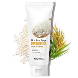 Rice Cleanser Face Wash - Gesichtsreinigung - Rice Water Face Cleanser Gesicht - Reinigungsschaum Gesicht Cleansing Foam - Tiefenreinigung der Poren, sanftes Peeling, Feuchtigkeitsversorgung