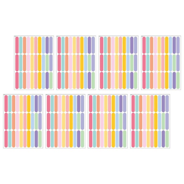 SEWACC 8 Sheets Confetti Strip Wall Decal Stickers Mini Sprinkles