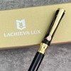 LACHIEVA LUX Black Elegant Crystal Executive Metal Ballpoint Pen with