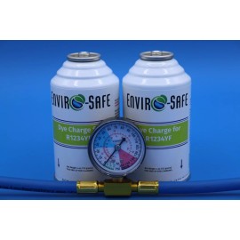 Enviro-Safe Refrigerants Refrigerant dye charge for R1234yf, UV dye, R-1234yf, Enviro-Safe, 2 cans,