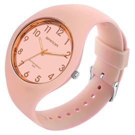 XCZAP Fashion Jelly Series Ladies Silicone Strap Electronic Quartz Waterproof Watch (Pink)