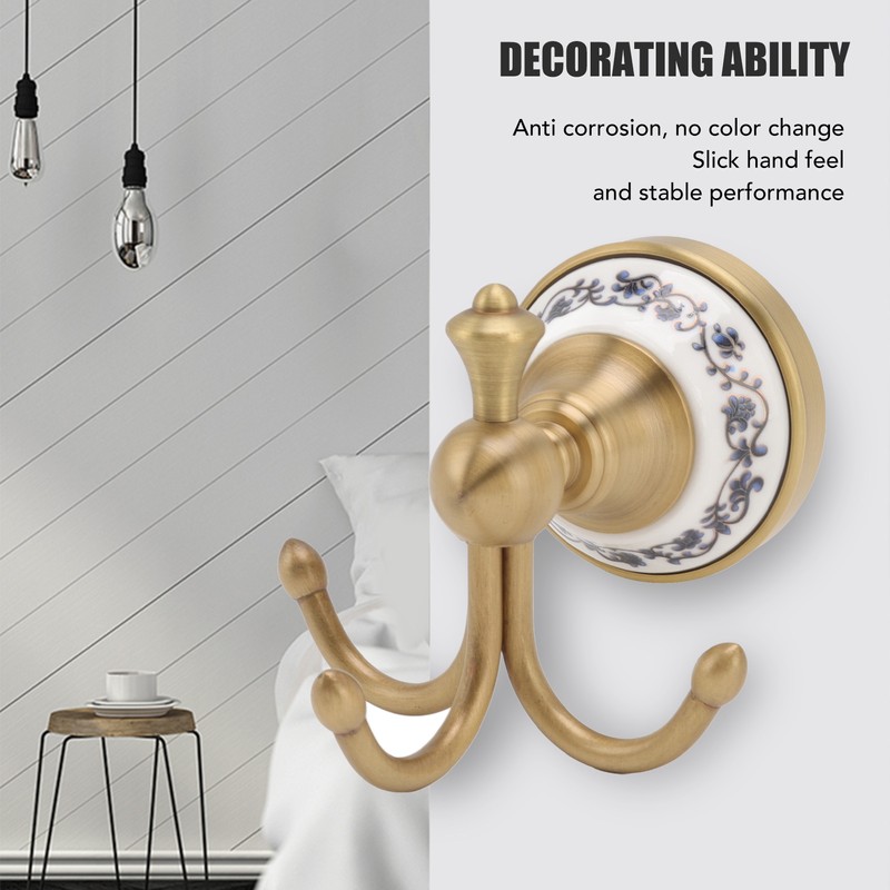 Wall Mounted Bathroom Coat Hook Beautiful Decorative Elegant Clothing Robe