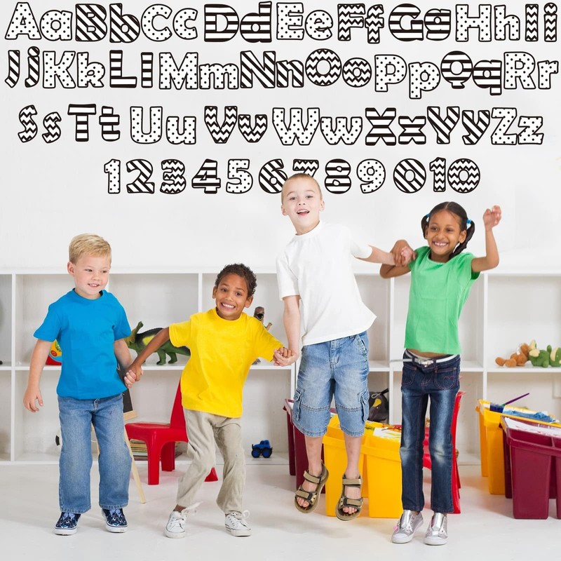 260 Pcs Black and White Bulletin Board Letters for Classroom