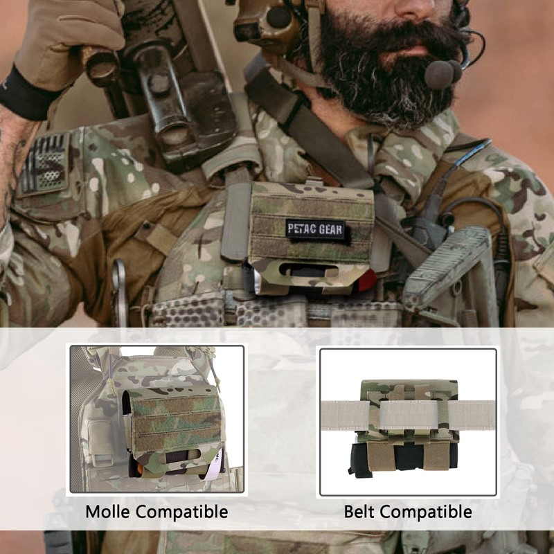 PETAC GEAR Tactical Ifak Pouch,Molle First Aid Micro Trauma Kit