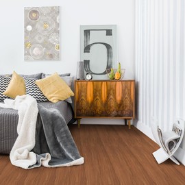 WAVAPAL Faux Rosewood Print Peel and Stick Flat Contact Paper Vinyl Flooring Floor Sticker Wood Wall Panels Flooring for Living Room Bedroom Kitchen 15.7x78.7