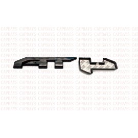 overlay 3PCS Gloss Black AT4 Emblem Sierra Fit 2019-2022 GMC Sierra 1500 Overlay Emblem