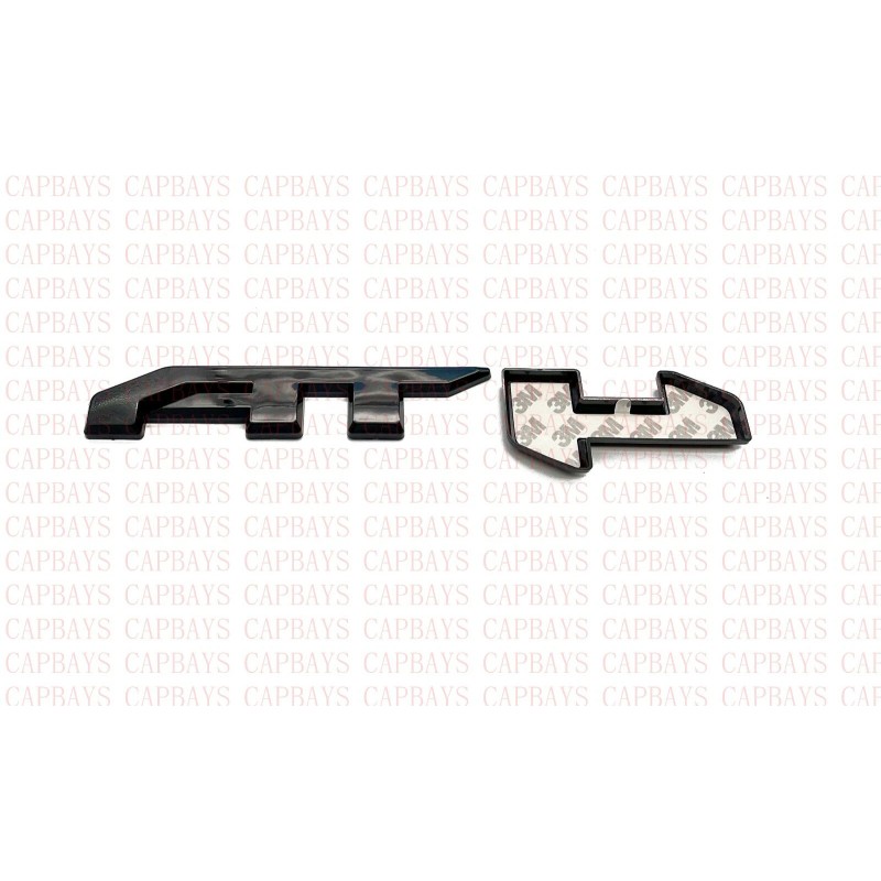overlay 3PCS Gloss Black AT4 Emblem Sierra Fit 2019-2022 GMC