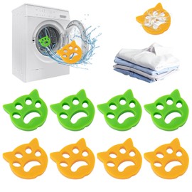 Haarfänger Waschmaschine 4 Stück – Tierhaarentferner Waschmaschine für Hunde- & Katzenhaare – Wiederverwendbar, Silikon Wäscheball zur Fusselentfernung im Trockner & Waschgang