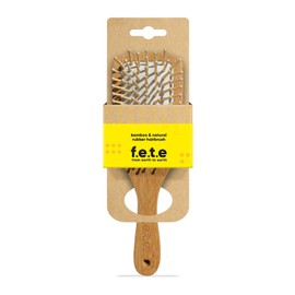 f.e.t.e | Bamboo & Natural Rubber Hairbrush | Large Paddle | Biodegradable & Compostable | Sustainable | Vegan