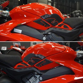labelbike - 2 3D Stickers Resin Side Protectors for Motorcycle Tanks Compatible with Ducati Streetfighter V4 2023