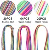 HINZIC 104pcs 4 Sets Colorful Hair Wrap String for Braids,