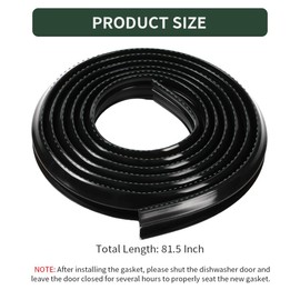 Upgraded W11177741 Dishwasher Door Seal Gasket, Replacement fit for Whirlpool, Kenmore, Maytag, KitchenAid Dishwashers, Repaces 4843807 W10300924 W10300924V W10660528