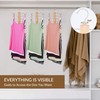 ZEDODIER Tank Top Hanger，2 Pack Wooden Bra Organizer for Closet,