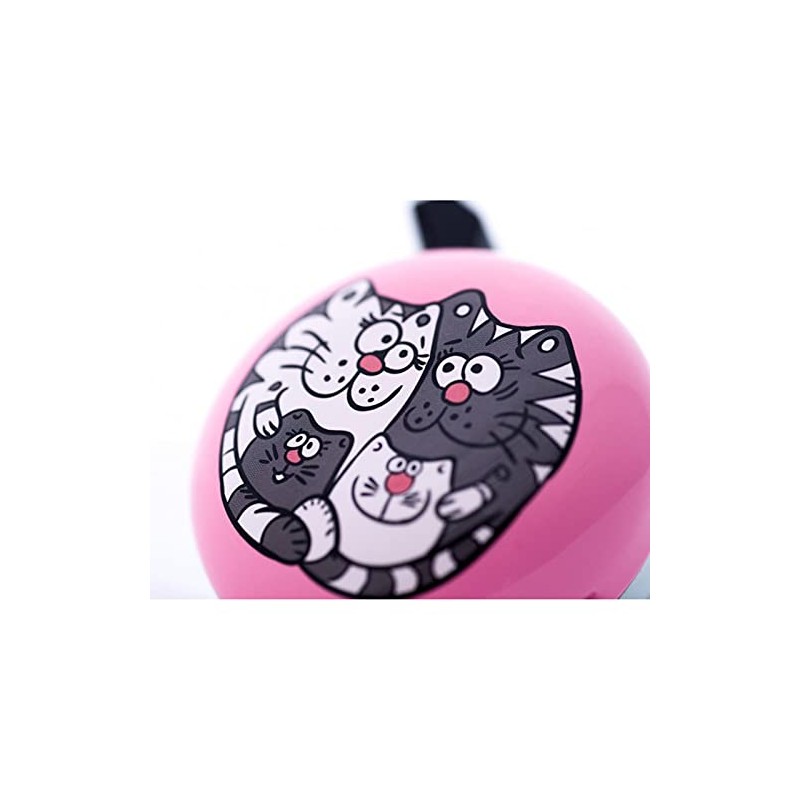 Liix Bicycle Bell Design Bell, Meow - Pink, db21