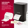 Olympia Eitkettendrucker PM220 Schwarz | Bluetooth Etikettendrucker Selbstklebend für Zuhause