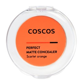 【COSCOS Perfect Matte Concealer Scarlet Orange】Multi Concealer Makeup, Blue Under-eye Circles, Dark Circles, Conceal, Hide, Circle Coverage, Blue Whiskers, Dullness, Increased Blood Color CICA