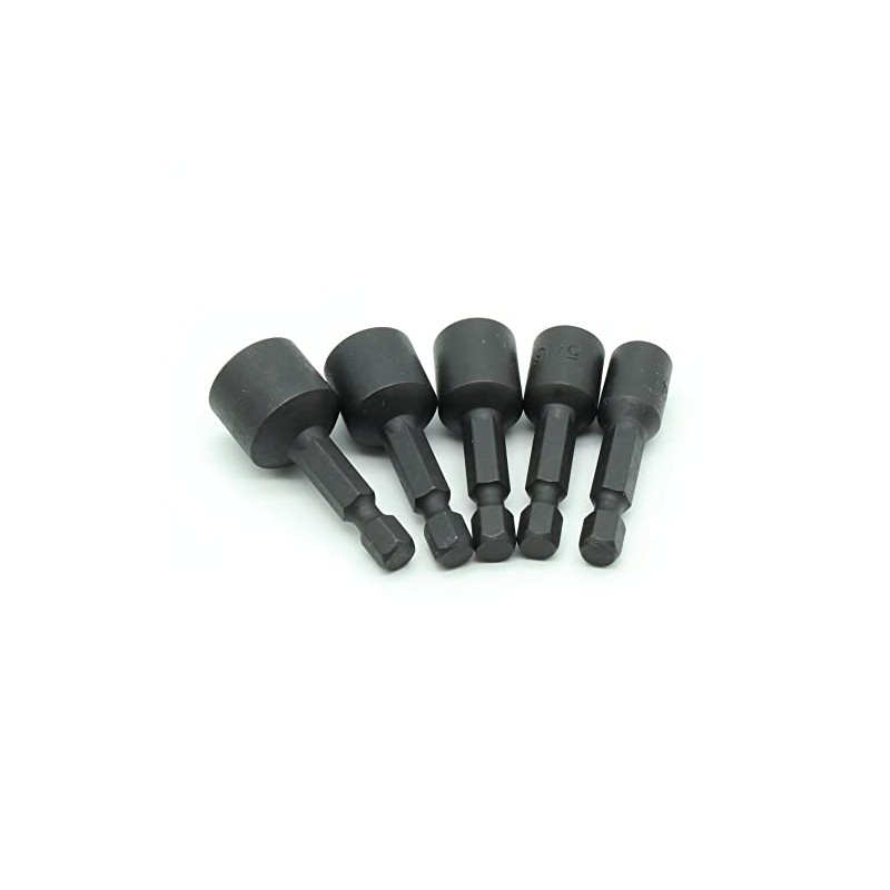 TEMO 5 pc Impact Ready Nut Driver Magnetic Nutsetter Set