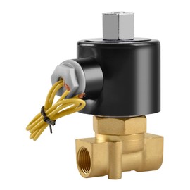 Heschen Brass Electric Solenoid Valve 2W-040-10K PT3/8'' DC12V Direct Actuation for Water, Air, Gas, Normally Open