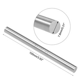 sourcing map Round Steel Rod, 7.8mm HSS Lathe Bar Stock Tool 100mm Long, for Shaft Gear Drill Lathes Boring Machine Turning Miniature Axle, Cylindrical Pin DIY Craft Tool, 5pcs