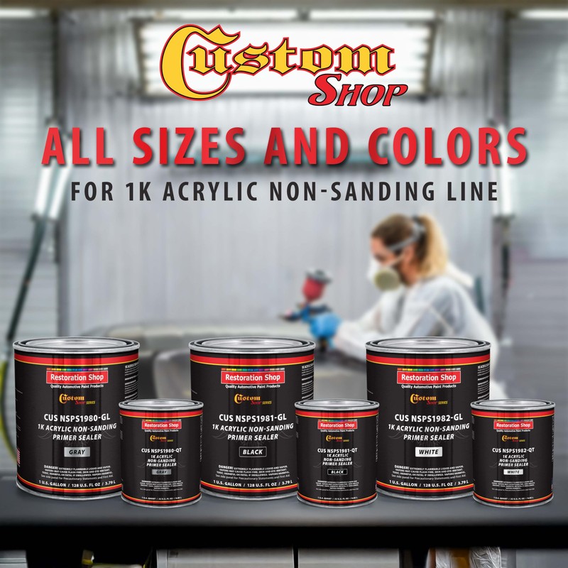 Custom Shop Premium 1K Acrylic Non-Sanding Primer Sealer Paint, Color