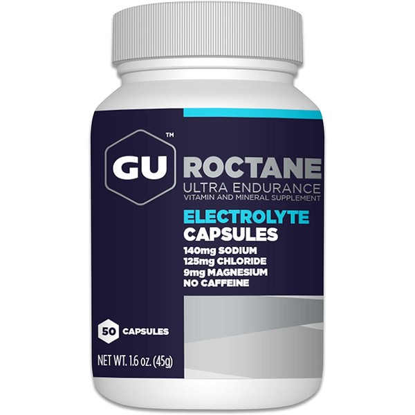 GU Energy Roctane Ultra Endurance Electrolyte Capsules, 50-Count Bottle