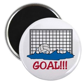 CafePress Water Polo Goal Magnets 2.25" Round Magnet, Refrigerator Magnet