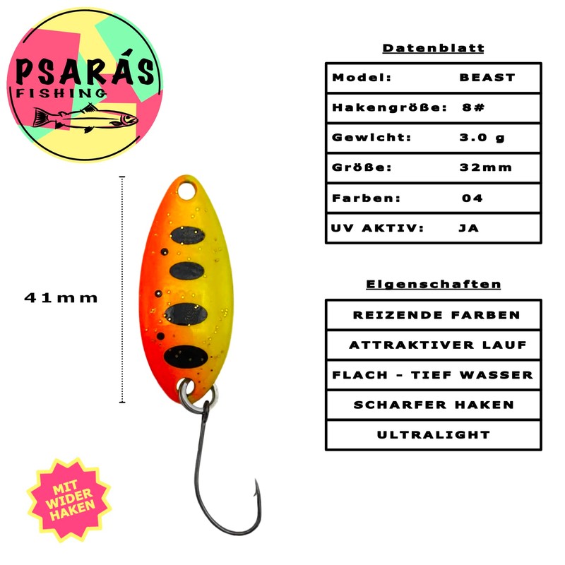 Beast Trout Spoon - 3 g - Trout Fishing Spoon