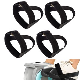 4PCS Ellipse Leg Exerciser Machine Pedal Straps, Leg Exerciser Traction Straps for Under Desk Elliptical Machine,Adults Seniors Sitting Fitness Home Office Sports Accessories