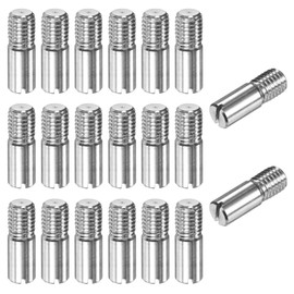 M METERXITY 20-Pack M10 x 30mm Slotted Cylindrical Pin Dowel, 304 Stainless Steel External Thread Locating Dowel Parallel Pins for Metal Devices/Wooden Projects [Silver Tone]
