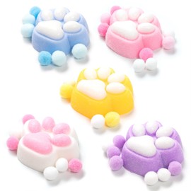 5 Pcs Taba Squishy Cat Paw Squeeze Toys, Cute Cat Paw Squishy Toys Set for Stress Relief, Soft Jelly Kitty Squeeze Fidget Toys, Sensory Fidget Decompression Toy for Kids Adults