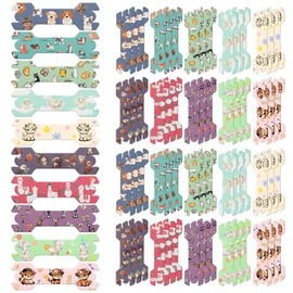 40 Piezas Tiras Nasales para Niños de Tamaño Pequeño 1.73 * 0.55" Estampados de Animales Lindos Tiras de Nariz para Niños y Niñas, Tira de Respiración Extra Fuerte para Niños, Clip de