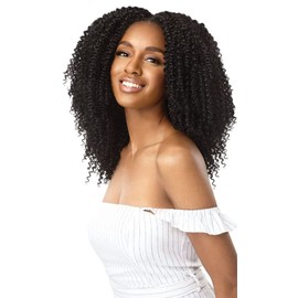 Outre Big Beautiful Hair Clip-ins Kinky Curly Style Synthetic Hair Pieces - 4A - KINKY CURL 10 (2T1B/RDCP)