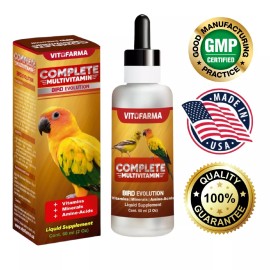 VITOFARMA Multivitamins For Birds 60ml Budgies, Parakeet, Cacatillos, Canarios exp. 12/27