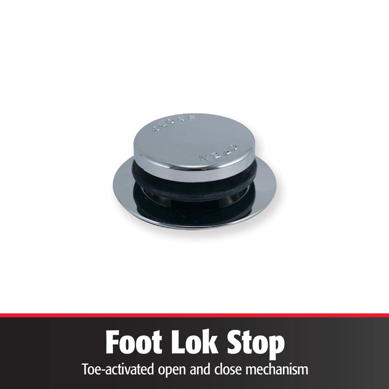 Keeney K863-50DSBN Bathtub Foot Lok Stop Replacement Cartridge, 3/8-Inch, Brushed