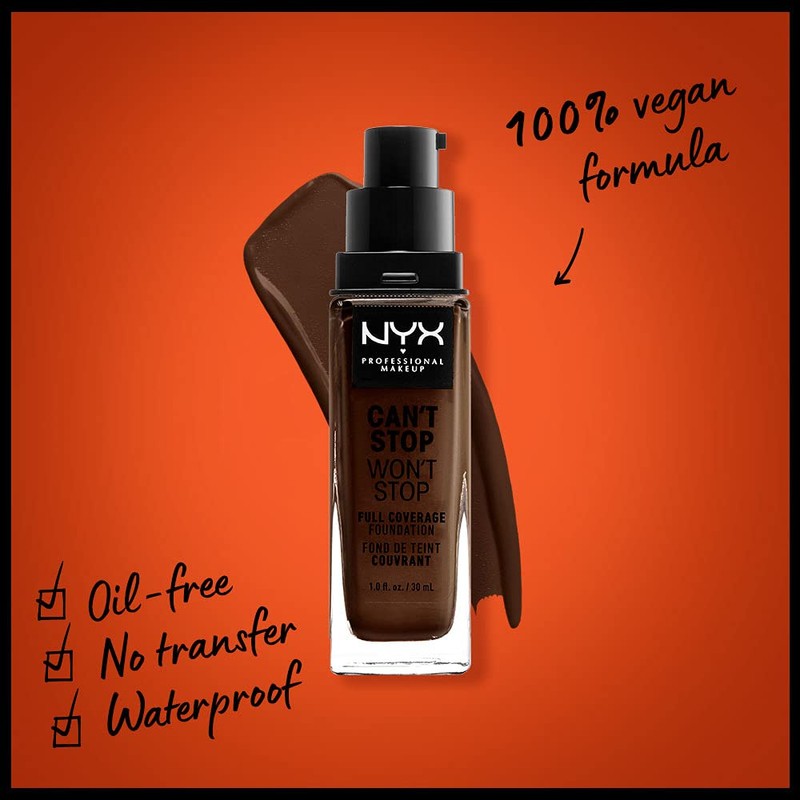 NYX PROFESSIONAL MAKEUP Can't Stop Won't Stop Foundation, 24h Full
