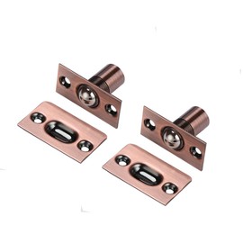 Ball Door Catches, Lokatall 2 Pack Roller Ball Door Catches Adjustable Door Ball Latches Spring Ball Bearing Stainless Steel Door Catch with Screws for Inner Door Cupboard Closet Cabinet, Copper Core