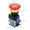 Emergency Stop Button 22mm Latching Push Button Switch, Aluminum Alloy